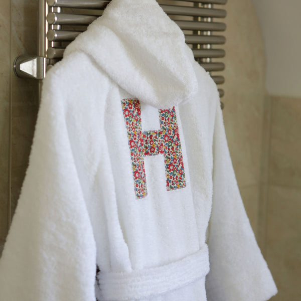 Hooded towelling robe