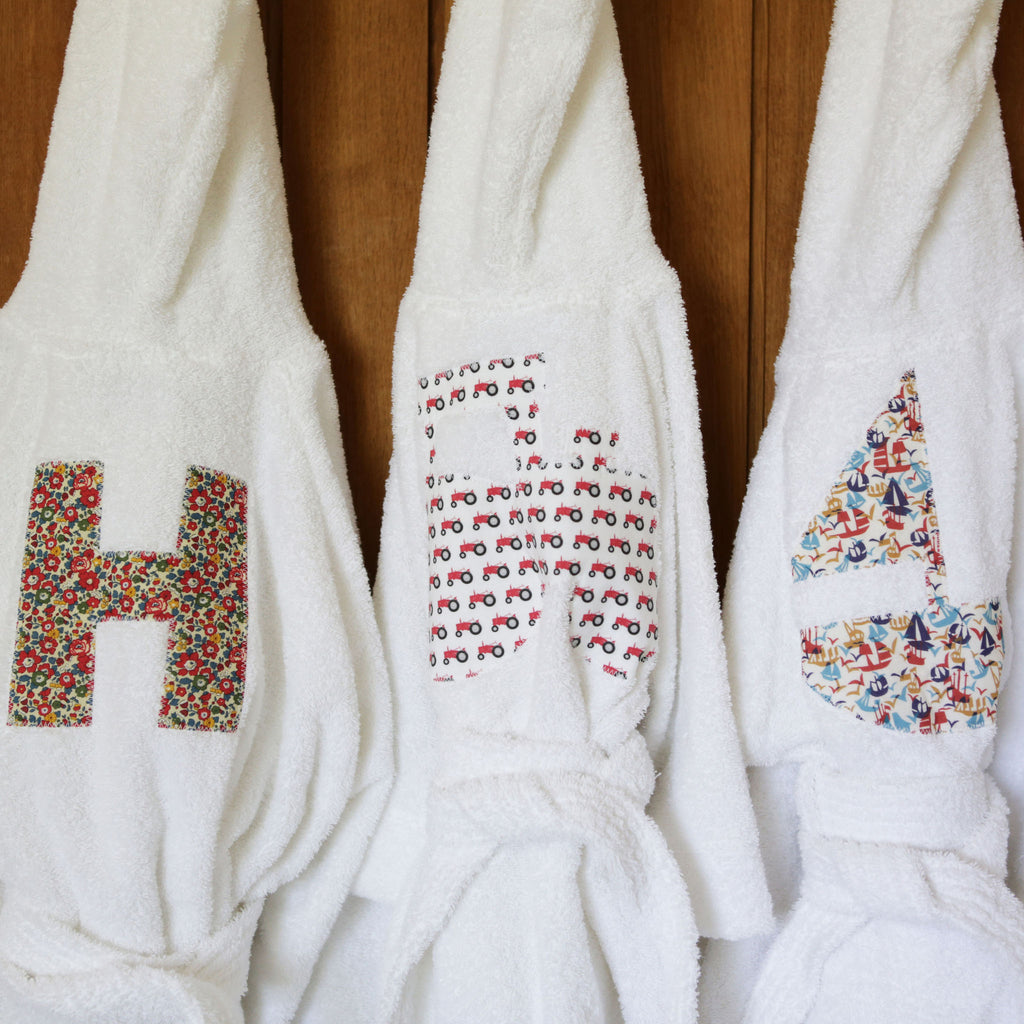 Hooded towelling robe