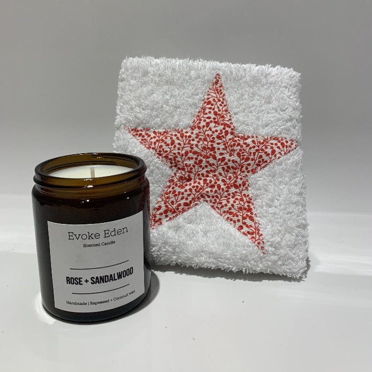 Rose and Sandalwood Candle by Evoke Eden