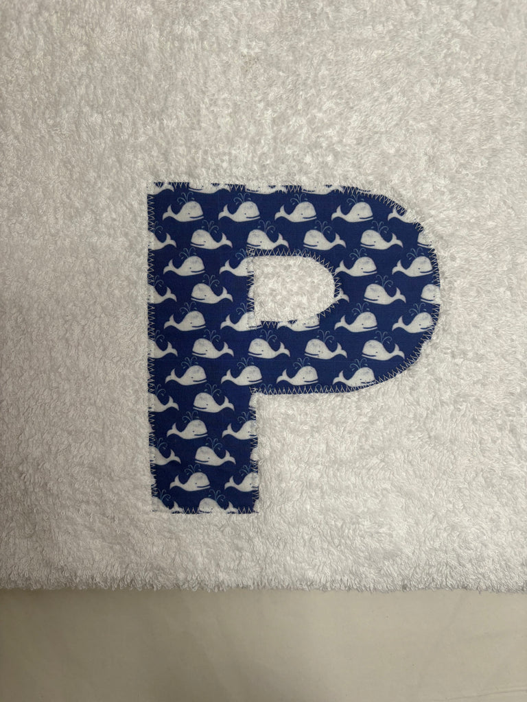 P in Whales - Bath Towel