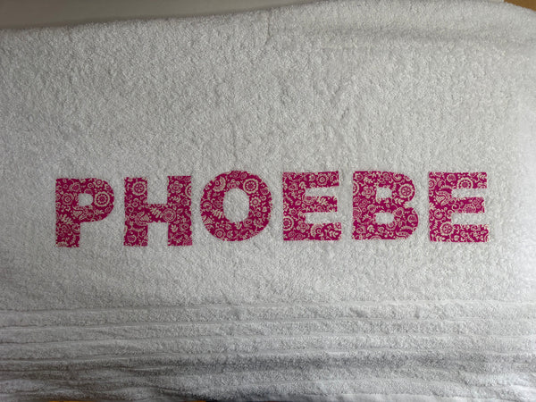 Phoebe in Pink Batik - Jumbo Bath Towel