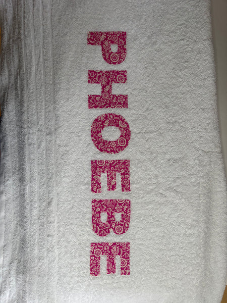 Phoebe in Pink Batik - Jumbo Bath Towel