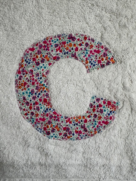 C in Floral Fireworks - Hand Towel with small mark