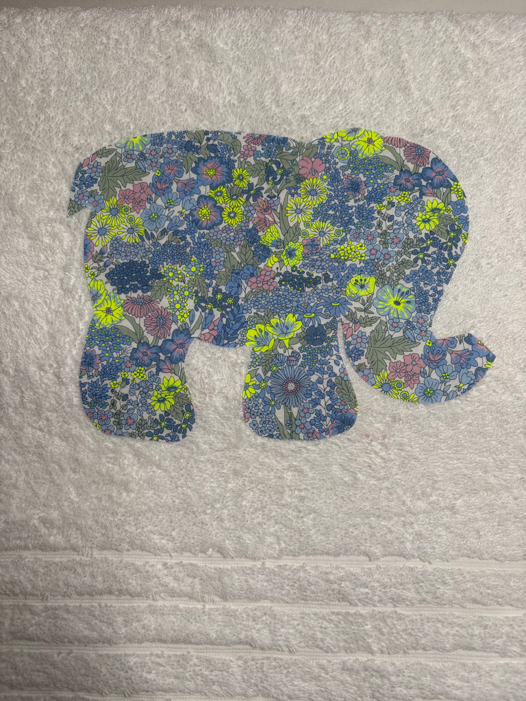 Elephant in Sunshine on a Rainy Day - Bath Towel