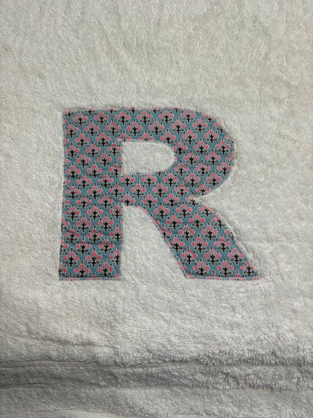 R in Blooming Blossoms - Bath Towel